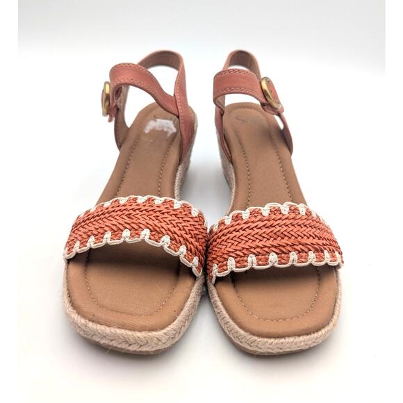 Söfft Inez Espadrille Wedge Sandal Open Toe Women's Papaya Size US7M EU37.5 - Picture 2 of 13